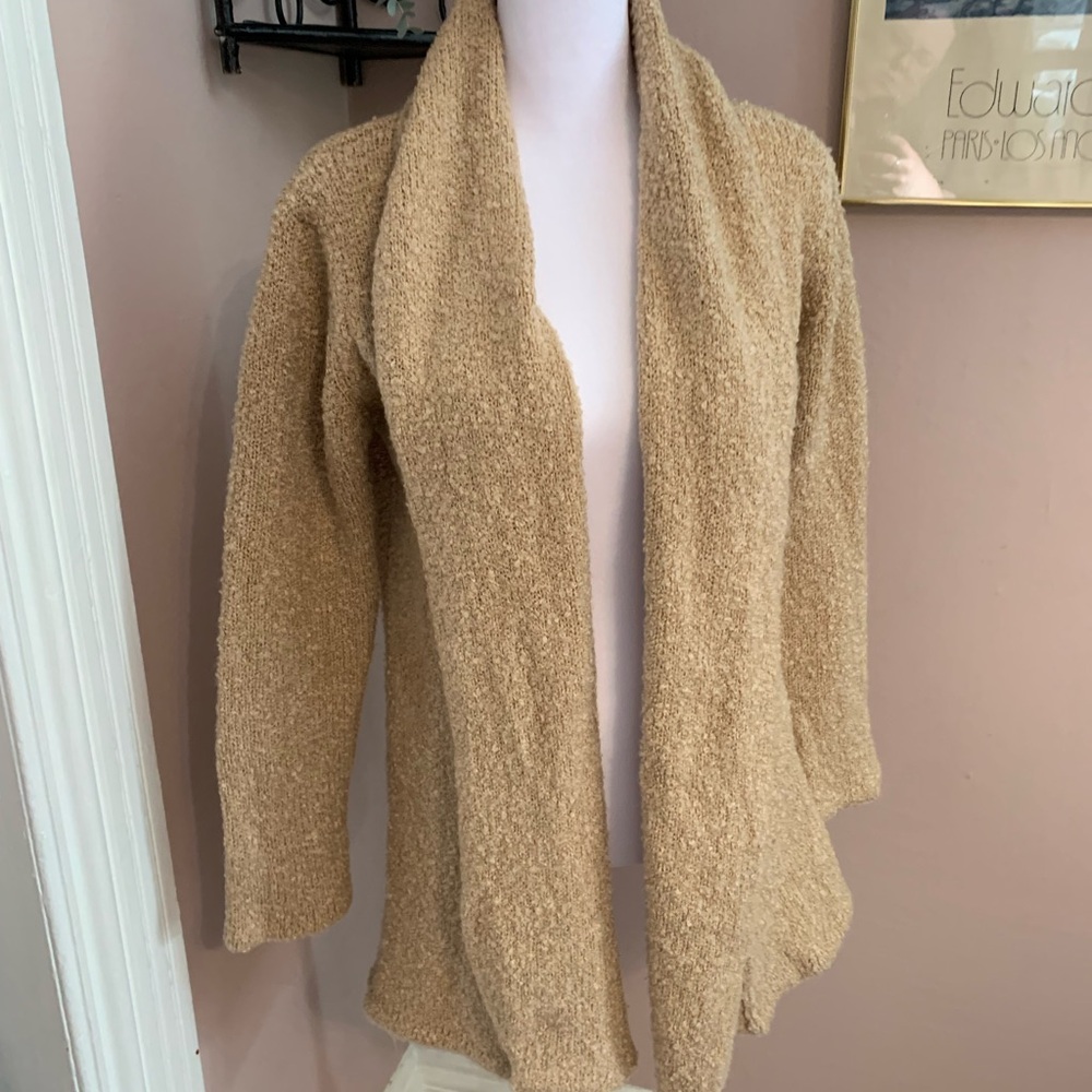 Pokoloko Cozy Tan Women's Cardigan Mohair neutral knits soft warm